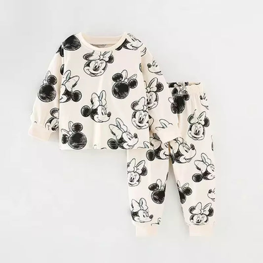 SnuggleMates – Cartoon Cotton Pajama Set for Little Dreamers